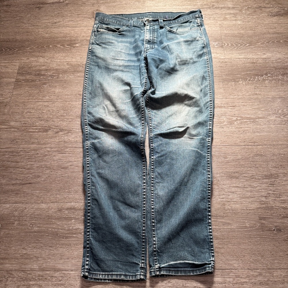 Levis Jeans Mens 34‎ Blue Denim 511 34x30 Cotton Faded Western Whiskers Casual